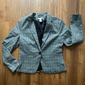 h&m plaid blazer